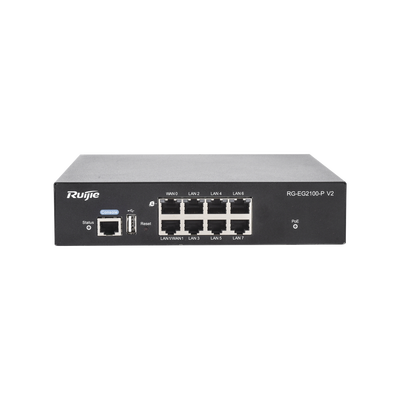 Router Administrable 8 Puertos Giga (7x PoE+, hasta 2x WAN configurable) 135W, Soporta Hasta 300 Clientes