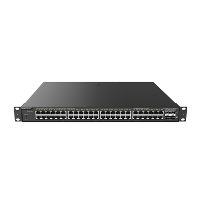 Switch PoE Administrable en la Nube de Capa 2 Gigabit de 52 puertos, 48 puertos Gigabit PoE+ y 4 SFP, 370W