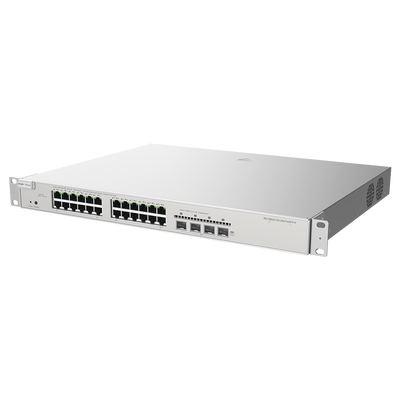 Switch Administrable PoE L3 con 24 puertos Gigabit PoE 802.3af/at + 4 SFP, gestión gratuita desde la nube, 370w