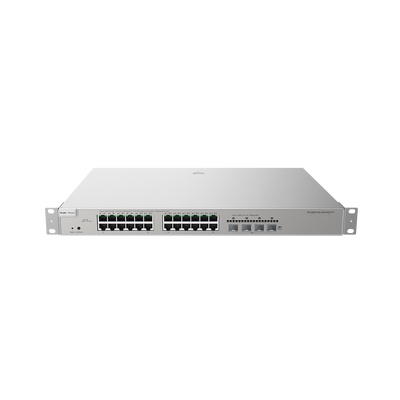 Switch Administrable PoE con 24 Puertos Gigabit PoE 802.3af/at + 4 SFP+ para Fibra 10Gb, Gestión Gratuita desde la Nube