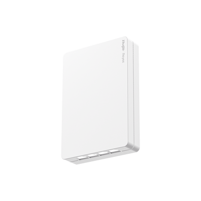 Punto de acceso Wi-Fi 6 de pared para interior 360°, doble banda, 2976 Mbps, 4 puertos GE downlink + 1 puerto GE uplink, hasta 512 usuarios, portal cautivo standalone, compatible con reyee mesh