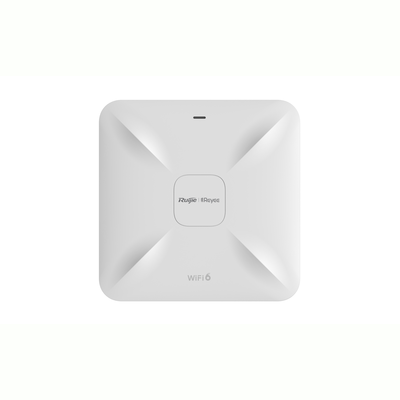 Punto de acceso Wi-Fi 6 de techo para interior 360°, doble banda MU-MIMO 4x4, 3202 Mbps, hasta 512 usuarios, puertos 1 x 2.5GE, 1 x GE, portal cautivo standalone, incluye Reyee Mesh