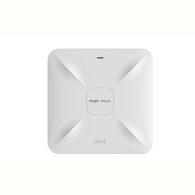 Punto de acceso Wi-Fi 6 de techo para interior 360°, doble banda, 1775 Mbps, hasta 512 usuarios, 2 puertos GE, portal cautivo standalone, soporta Mesh