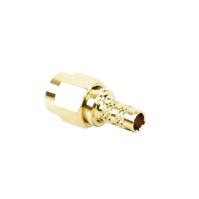 Conector SMA Macho de Anillo Plegable para Cable RG-58/U, Oro/Oro/Teflón.