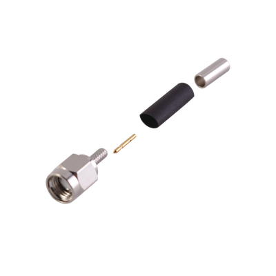 Conector SMA Macho de anillo plegable para cable RG-174/U, BELDEN 8216,