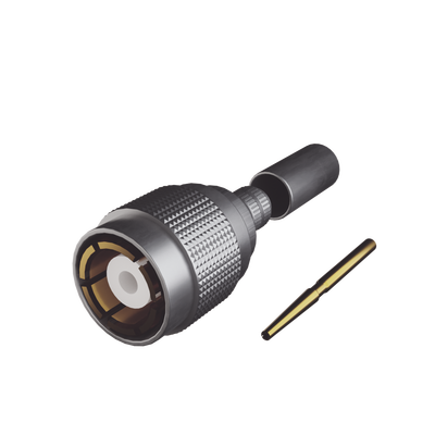 Conector SMB Macho (PIN Hembra) de Anillo Plegable, con Concha de Seguridad /RG-179/U, Níquel/ Oro/ Teflón.