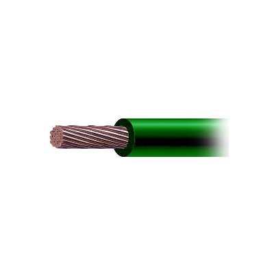 Cable de Cobre Recubierto THW-LS Calibre 4 AWG 19 Hilos Color Verde (1 metro)