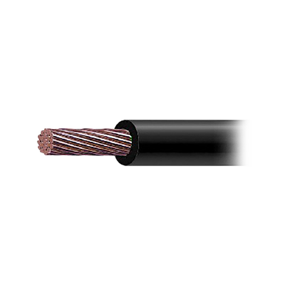 Cable de Cobre Recubierto THW-LS Calibre 1/0 AWG 19 Hilos Color Negro (1 METRO)