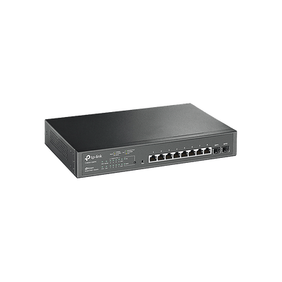 Smart Switch PoE+ JetStream administrable Capa 2, 8 puertos 10/100/1000 Mbps + 2 puertos SFP 116 W