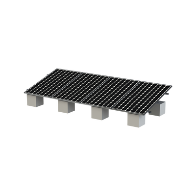 Montaje para Panel Solar, Riel "8" de 5400mm para Módulos con Espesor de 35mm, Velocidad de Viento Máx. 136km/h