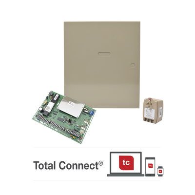 Panel de Alarma Hibrido, 8 Particiones, Hasta 250 Zonas Intrusión, Compatible con AlarmNet y Total Connect