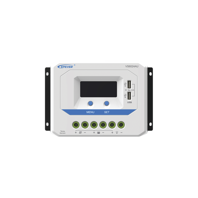 Controlador Solar de Carga PWM 12/24V 60 A, Salida USB, con Display