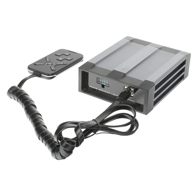 Sirena Vehicular de 100W de Potencia, Con Controlador Unimando Para Tonos, 2 Luces Auxiliares y Microfono