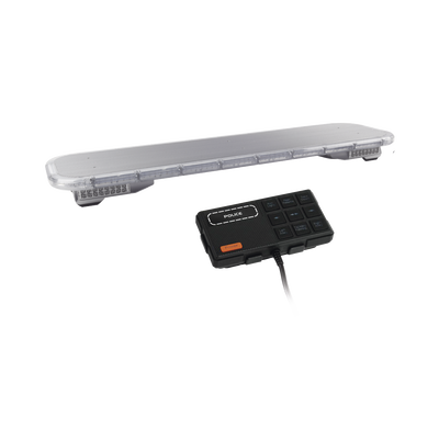 Barra de luces LED de 46" Rojo/Azul , De 132 LEDs, Sirena, Bocina y Controlador Incluido, Ideal para Equipar Unidades de Seguridad Publica