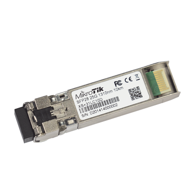 Transceptor MiniGbic XSFP+ 1G/10G/25G LC Duplex para fibra Mono Modo 10 Kms